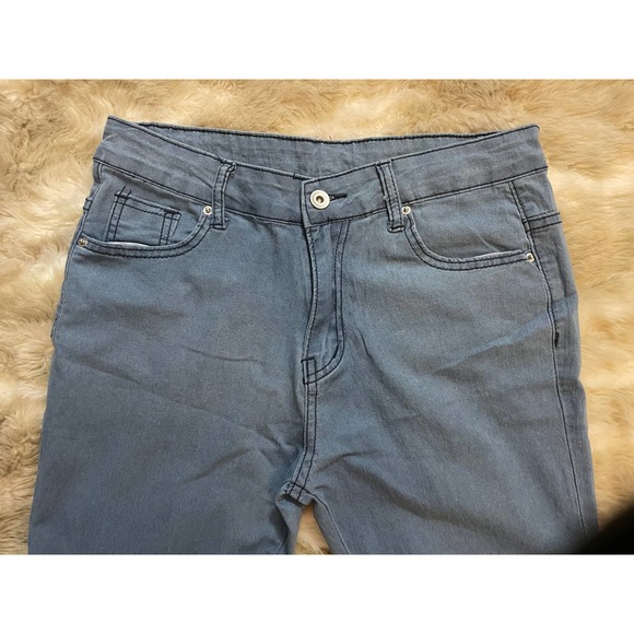 Flared lace-up ankle, high rise stretch jeans size XS - Picture 7 of 8